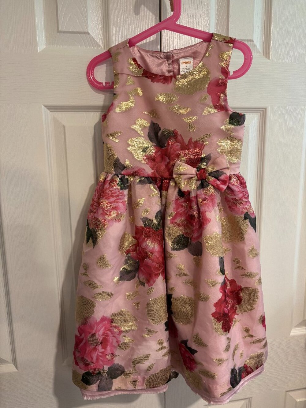 Gymboree Formal Dress Sugar Plum Fairy Pink Gold Floral Girl's 6